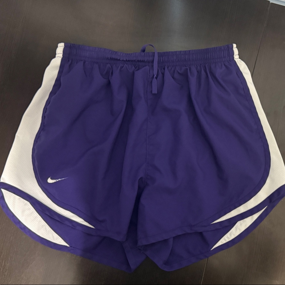 Nike Women's Athletic Shorts in Purple and White